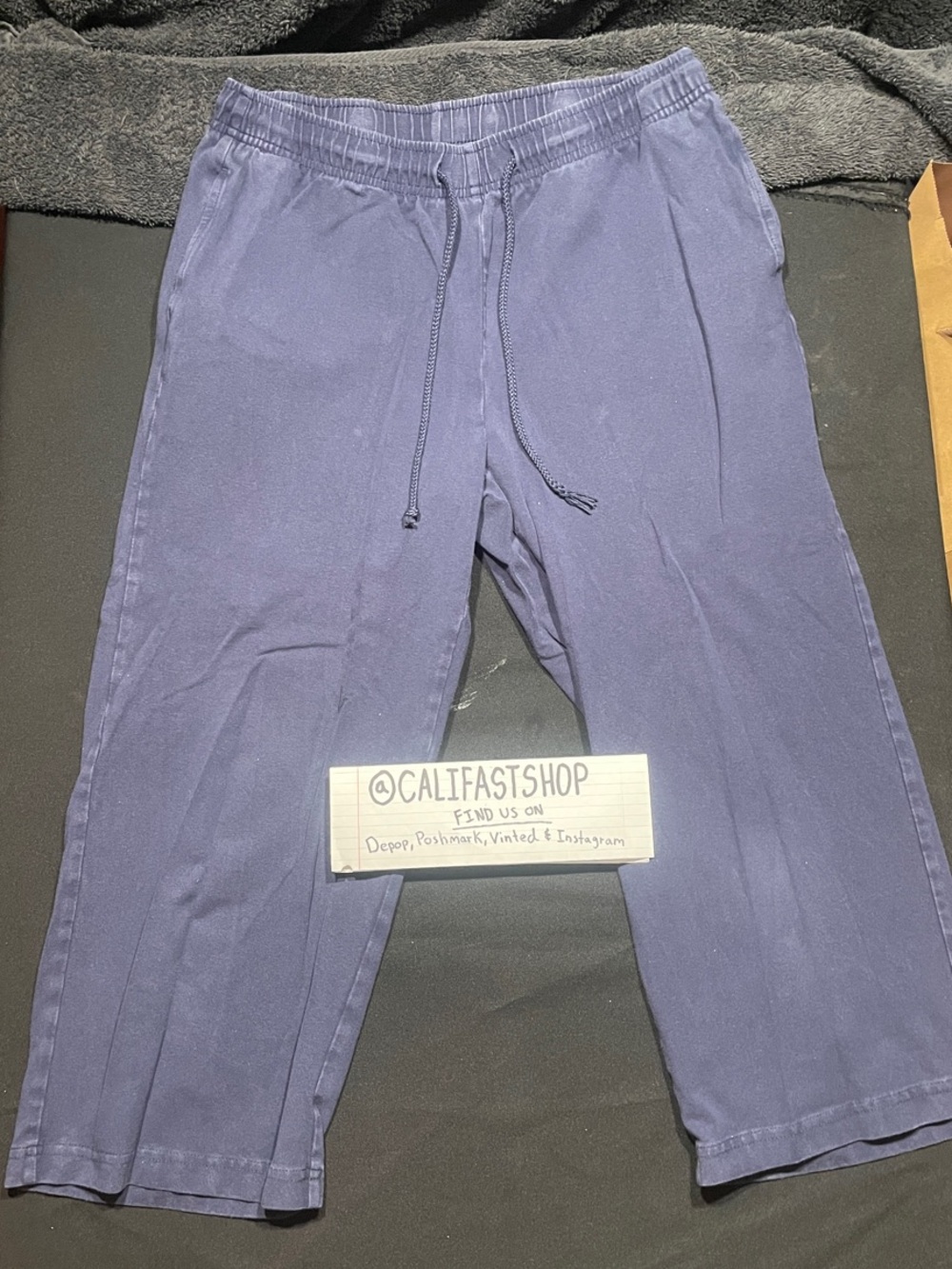Kids Navy Drawstring Joggers